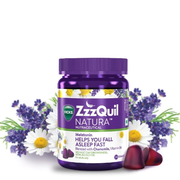 vickywall-produkt-vicks-zzzquil ZzzQuil Natura Melatonín zelebriert cukríky - Image 1